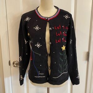 Coldwater Creek 90’s Holiday Christmas cardigan sweater